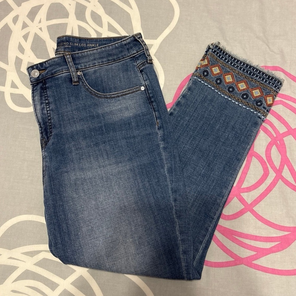SO Medium Wash Embroidered Jeans